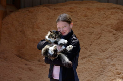 One of Synchrony Farm's riding students enjoys some down time