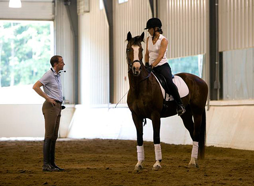 Julie at Spanish Riding School Clinic