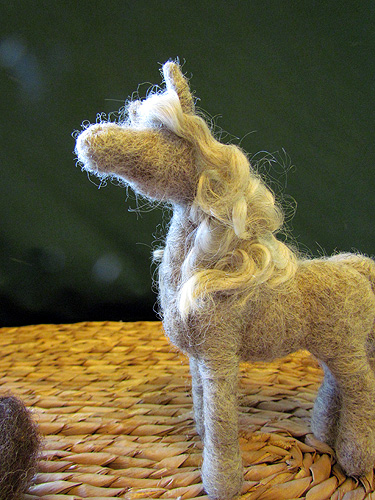 Julie's hand made wool horses