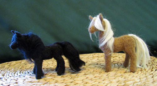 Julie's hand made wool horses